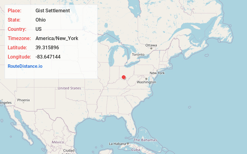 Map of Gist Settlement