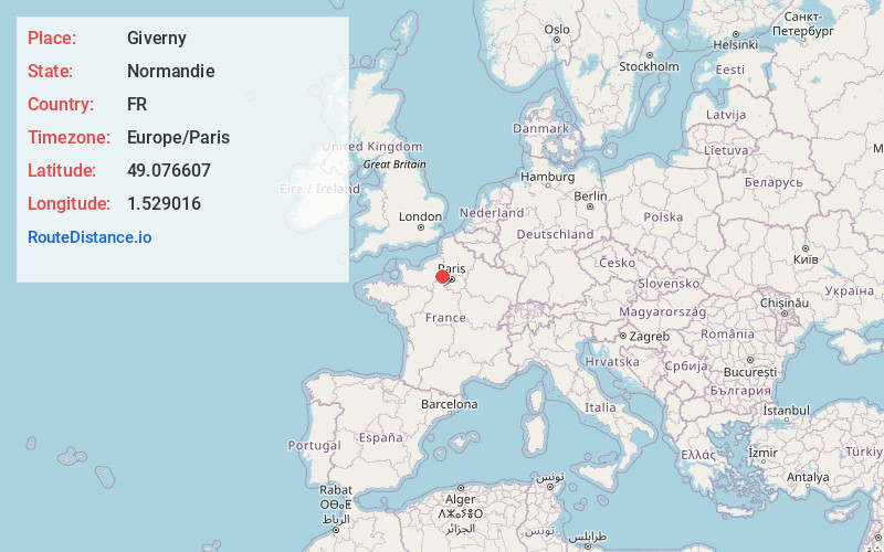 Map of Giverny