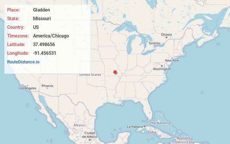 Map of Gladden