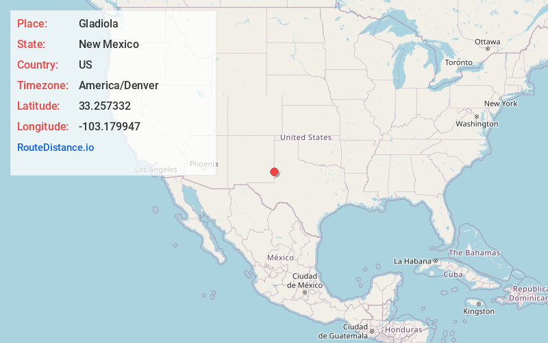 Map of Gladiola