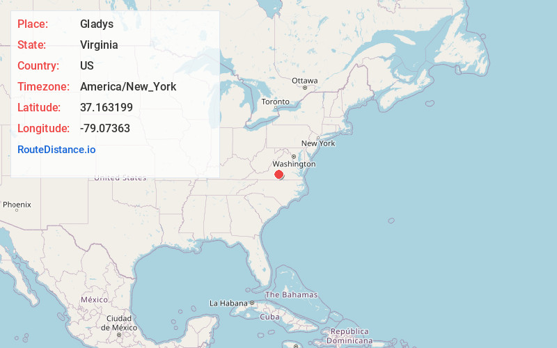Map of Gladys