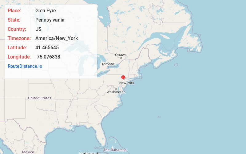 Map of Glen Eyre