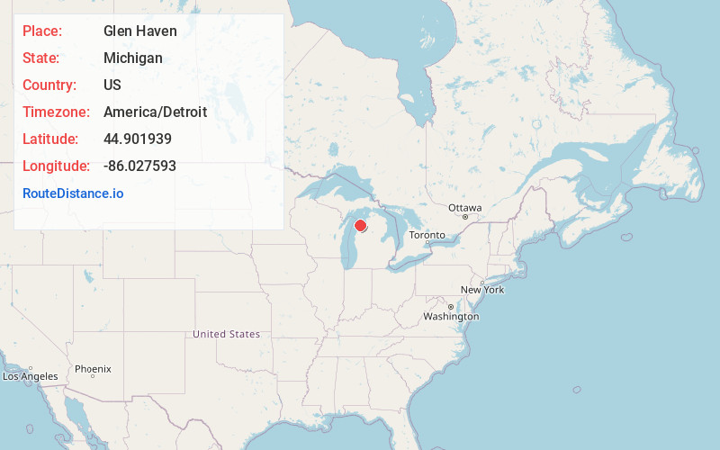 Map of Glen Haven