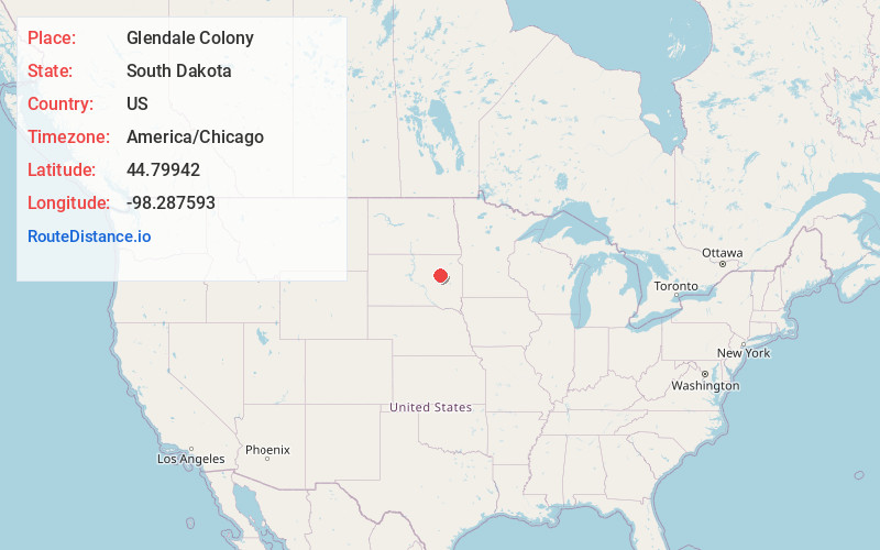 Map of Glendale Colony