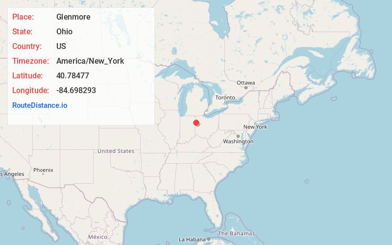 Map of Glenmore