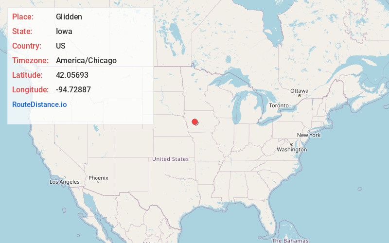 Map of Glidden