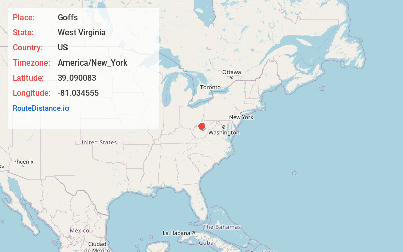 Map of Goffs