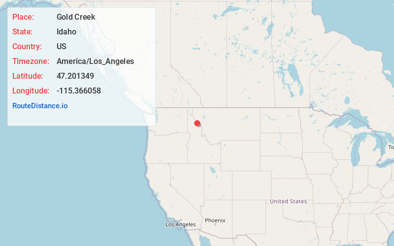 Map of Gold Creek