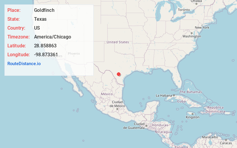 Map of Goldfinch