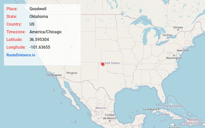 Map of Goodwell