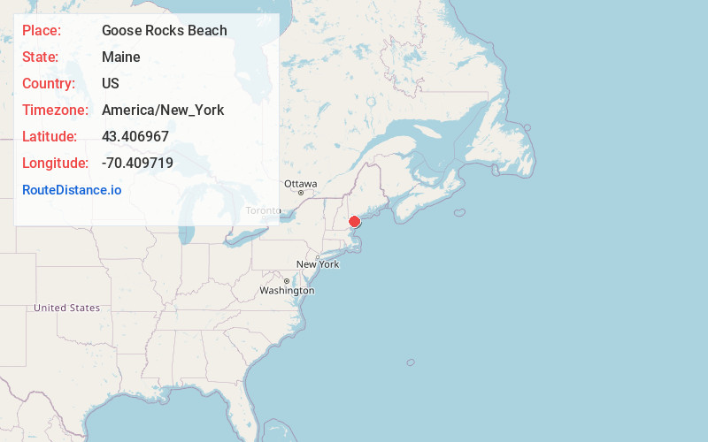 Map of Goose Rocks Beach