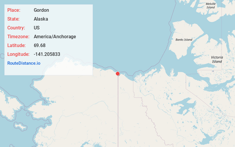 Map of Gordon