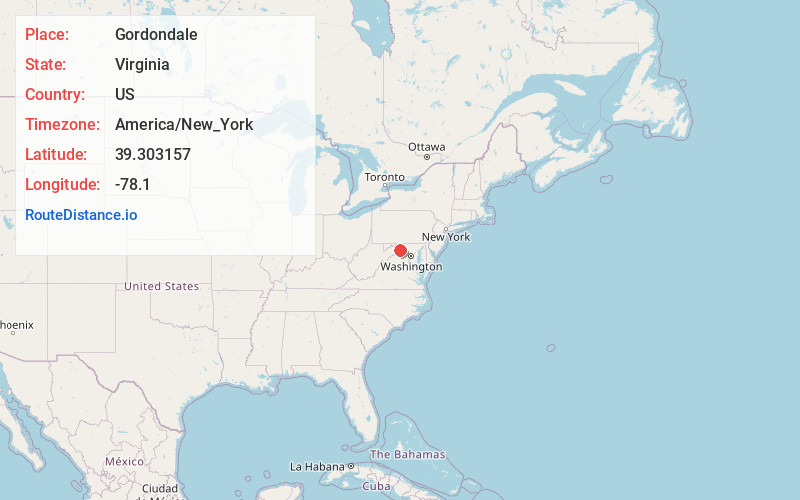 Map of Gordondale