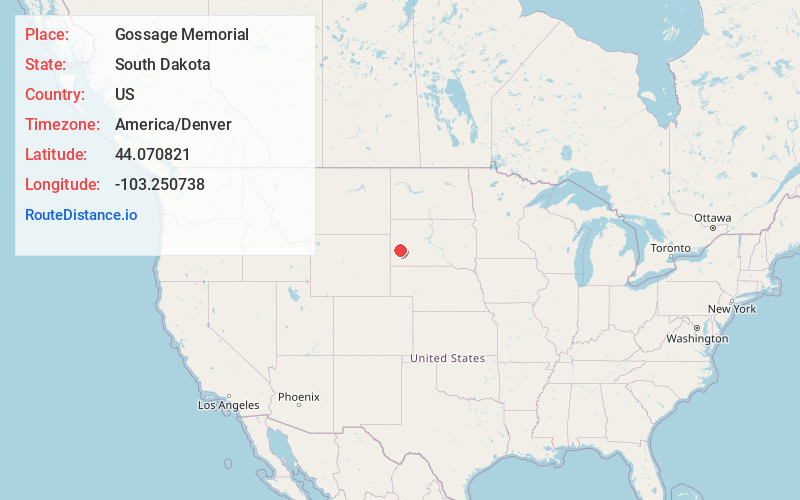 Map of Gossage Memorial