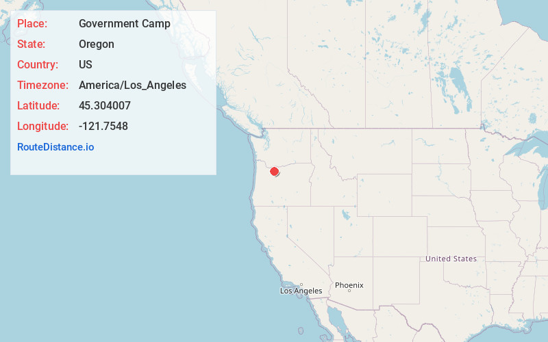 Map of Government Camp
