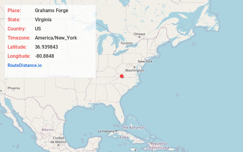 Map of Grahams Forge