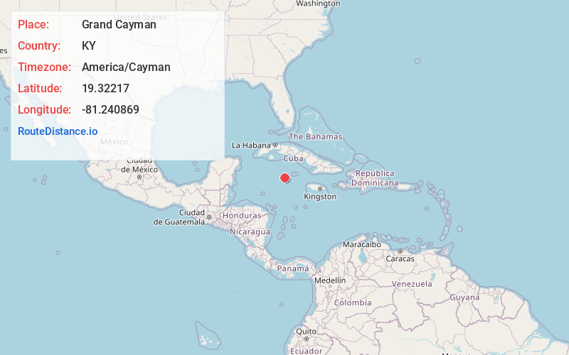 Map of Grand Cayman