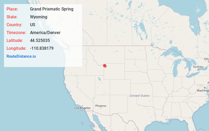 Map of Grand Prismatic Spring