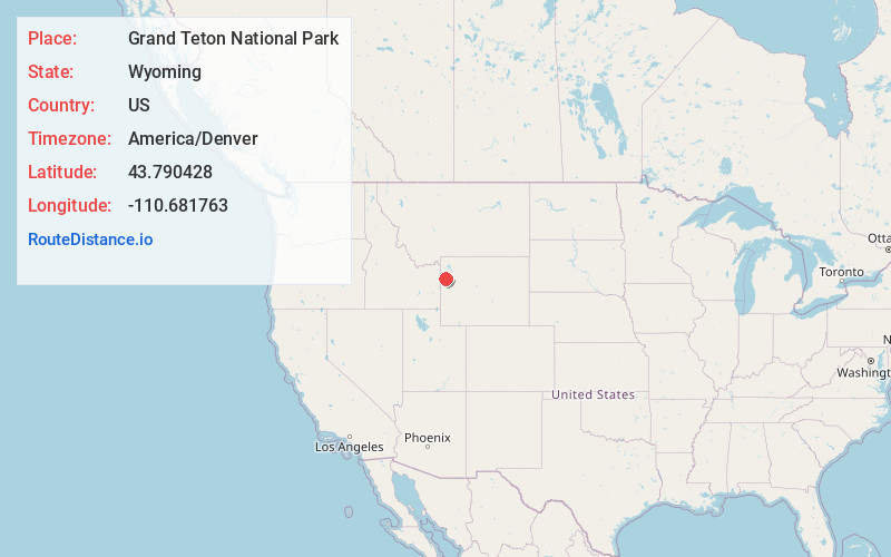 Map of Grand Teton National Park