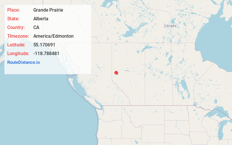 Map of Grande Prairie