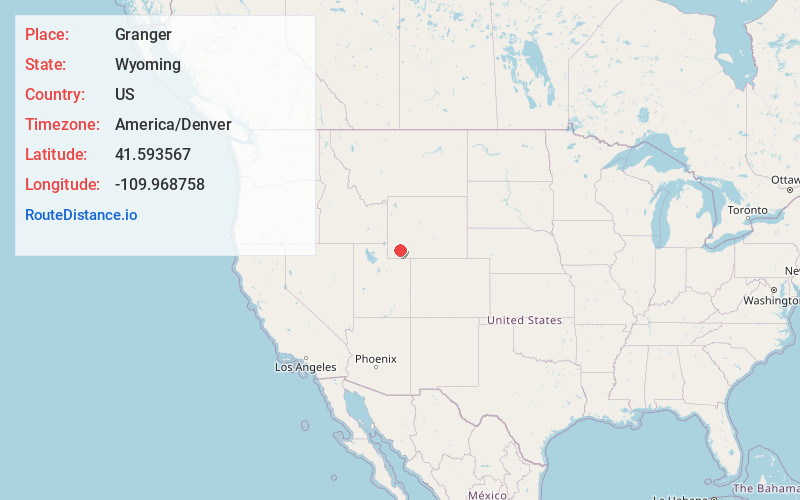 Map of Granger