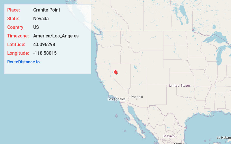 Map of Granite Point