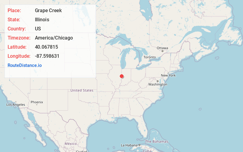 Map of Grape Creek