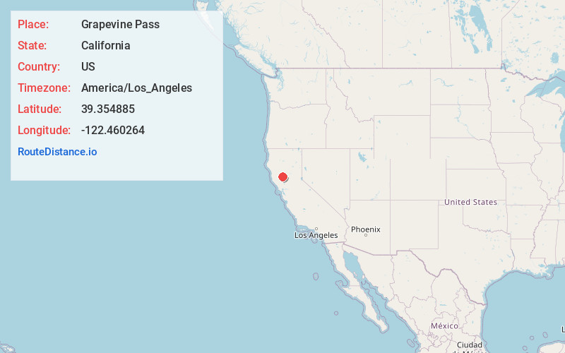 Map of Grapevine Pass