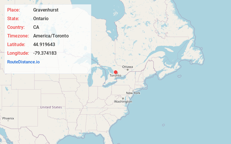 Map of Gravenhurst