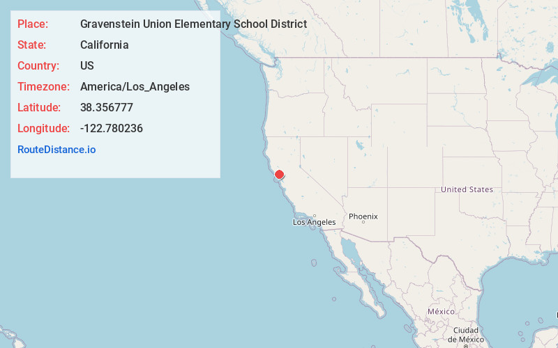 Map of Gravenstein Union Elementary School District