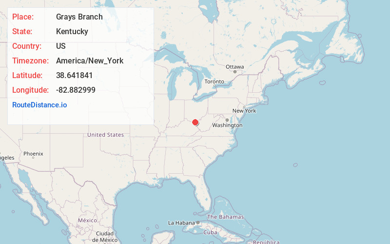 Map of Grays Branch