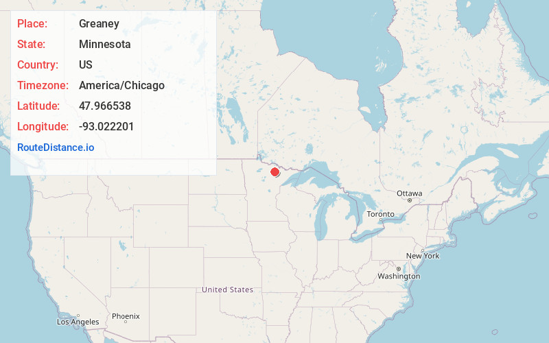 Map of Greaney