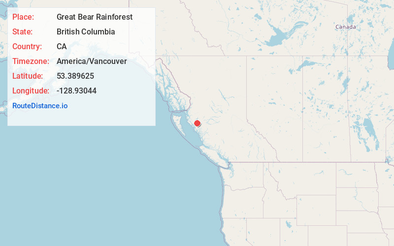Map of Great Bear Rainforest