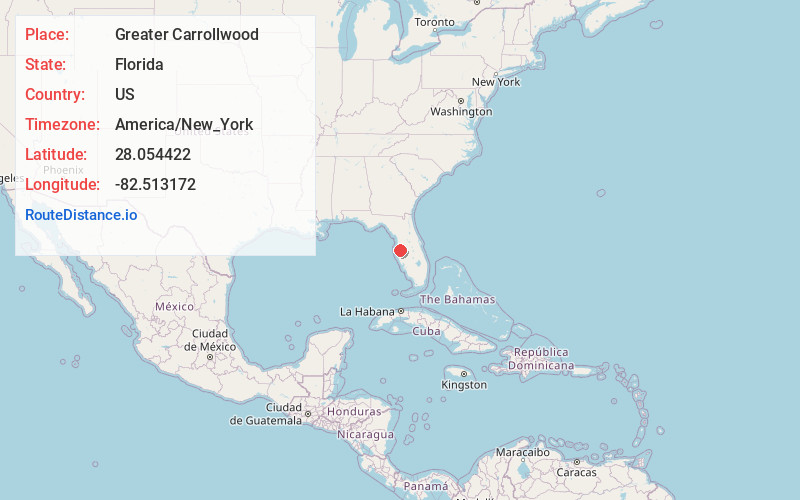 Map of Greater Carrollwood
