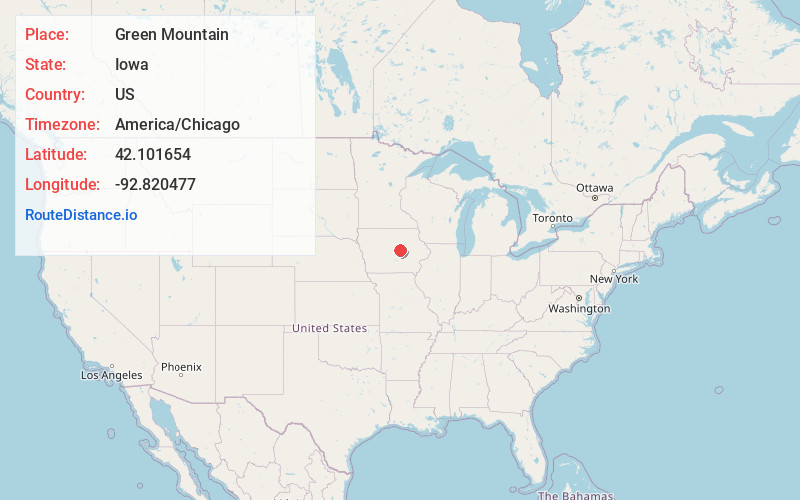 Map of Green Mountain