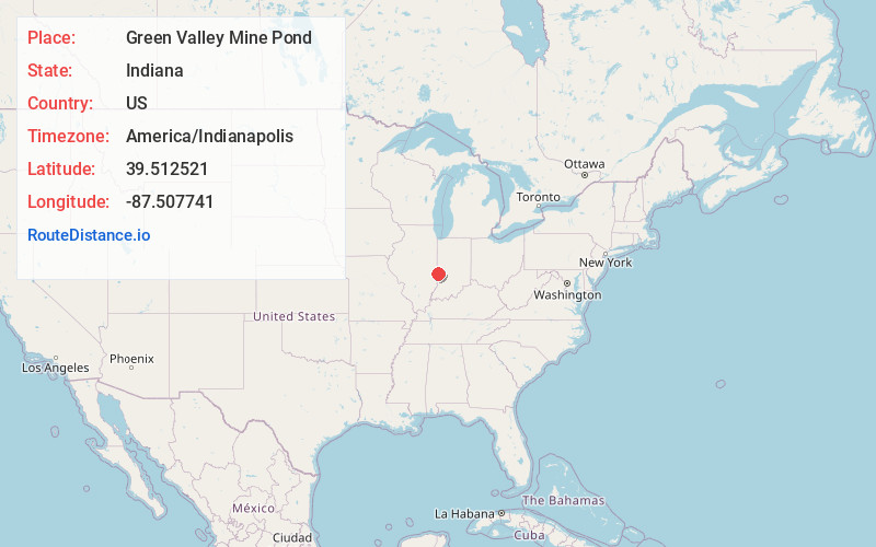 Map of Green Valley Mine Pond