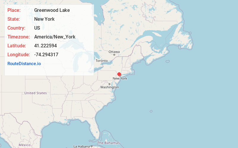 Map of Greenwood Lake