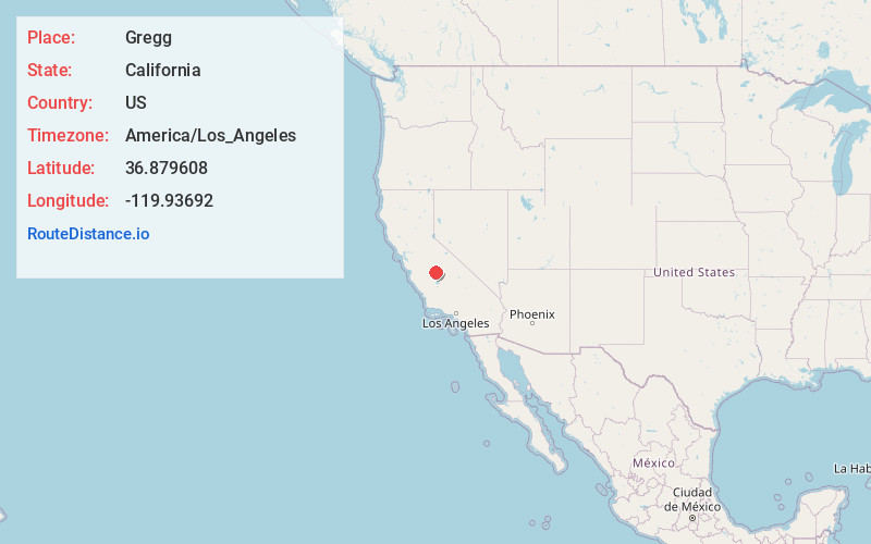 Map of Gregg
