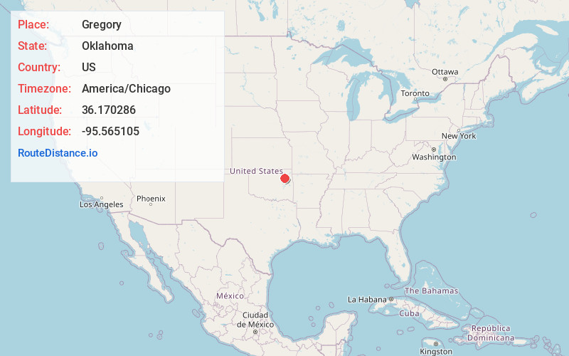 Map of Gregory
