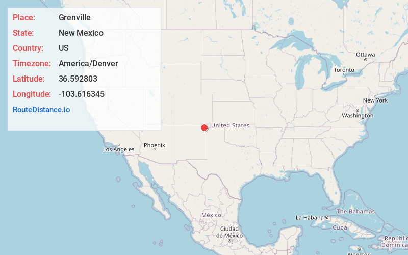 Map of Grenville