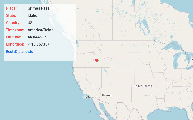 Map of Grimes Pass