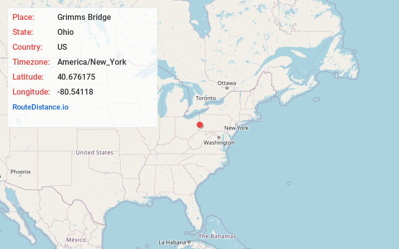 Map of Grimms Bridge