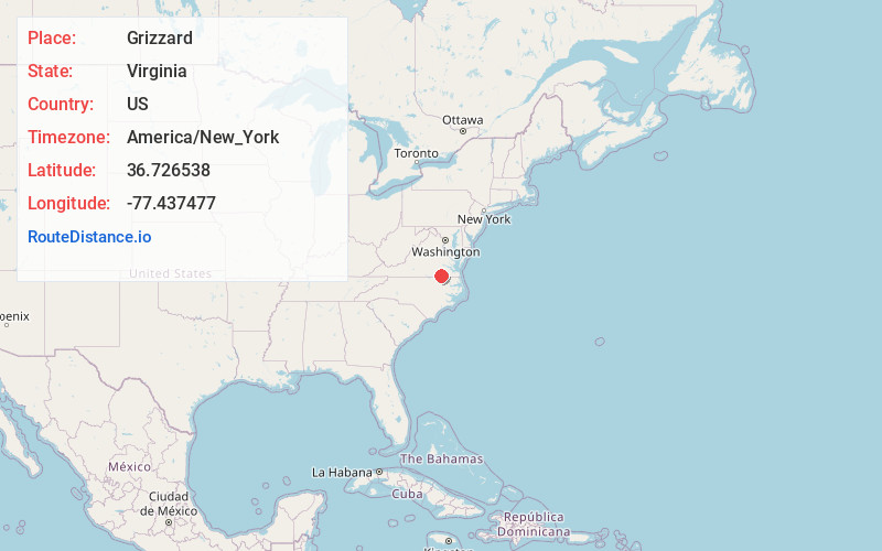 Map of Grizzard