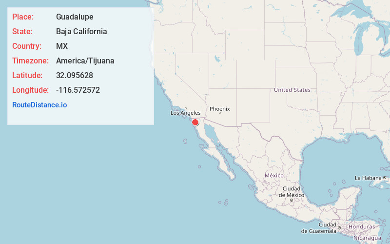 Map of Guadalupe