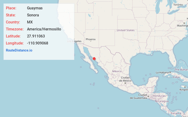Map of Guaymas