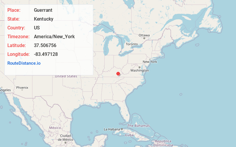 Map of Guerrant