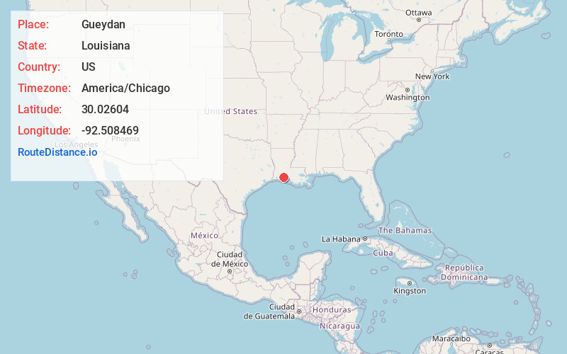 Map of Gueydan
