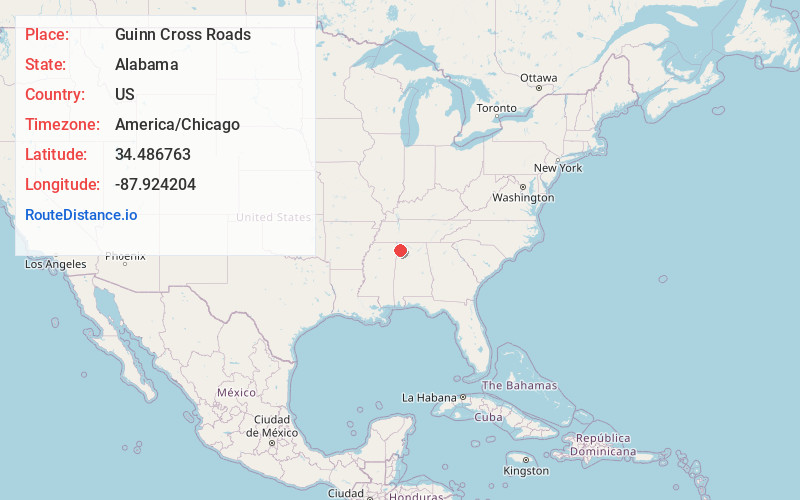 Map of Guinn Cross Roads