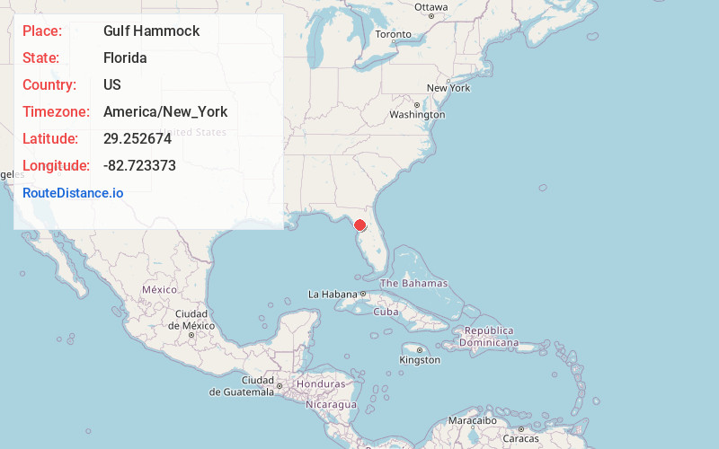 Map of Gulf Hammock