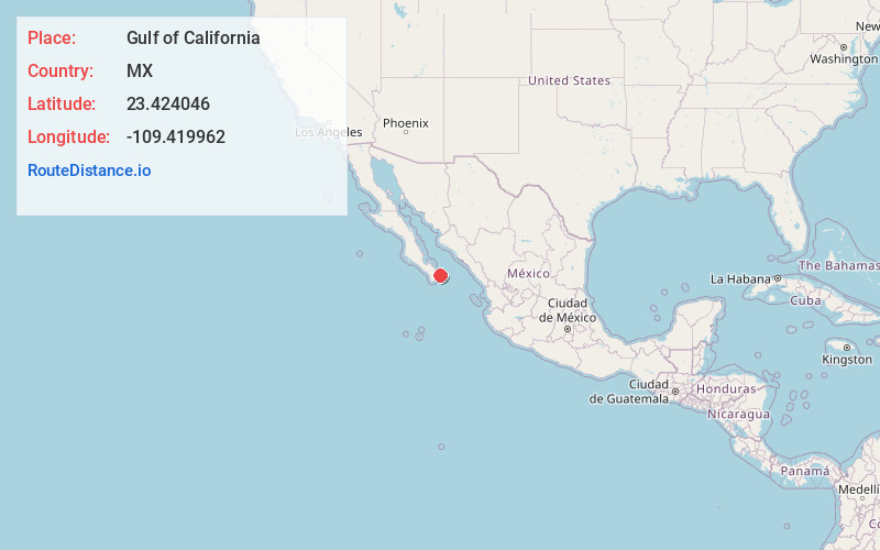 Map of Gulf of California